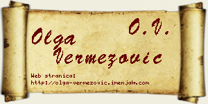Olga Vermezović vizit kartica